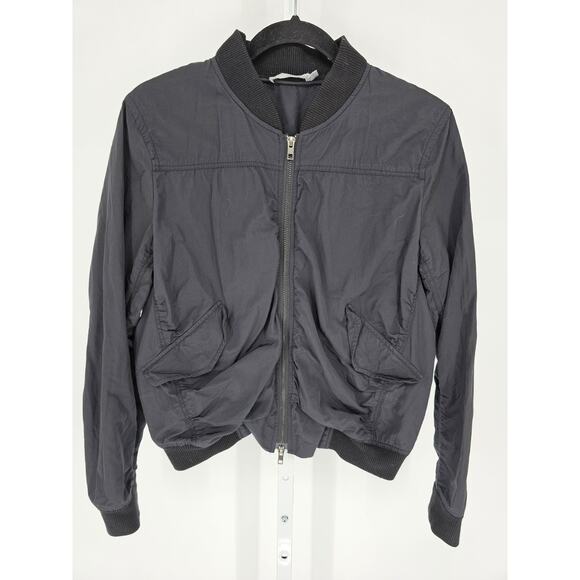 Vince Jackets & Blazers - Vince Black Zip-Up Bomber Jacket Womens Sz L